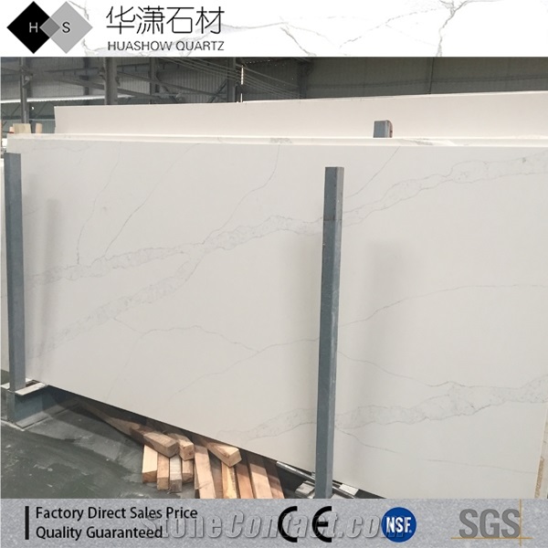 Best Selling Calacatta White Quartz Stone Tiles and Slabs for Usa