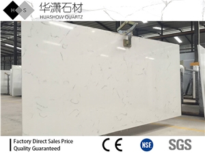 Big Carrara White Quartz Cut to Size Engineered Big Slabs