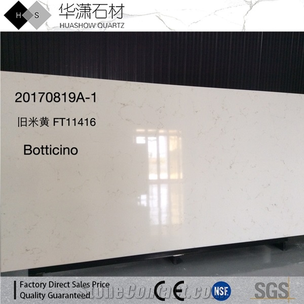 Botticino Beige Quartz Stone Slabs for Kitchen Countertops,Bath Tops