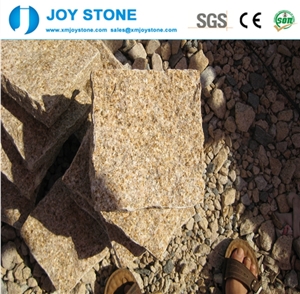 Cheap G682 Natural Split Yellow Granite Rusty Pavers Cube Stone Online