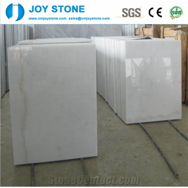China Bianco Carrara Guangxi Ivory White Marble Slabs Polished Tiles