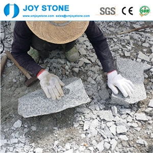 Natural Split 10x10x5cm G623 China Bianco Sardo Granite Cobble Stone