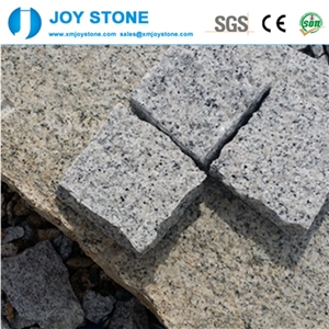 Whole Sale Natural Split 10x10x5cm G623 Grey Granite Cobblestone Paver