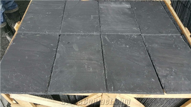 Stone Slate Slabs, Xingzi Black Slate Slabs, Tile, Wall, Flooring