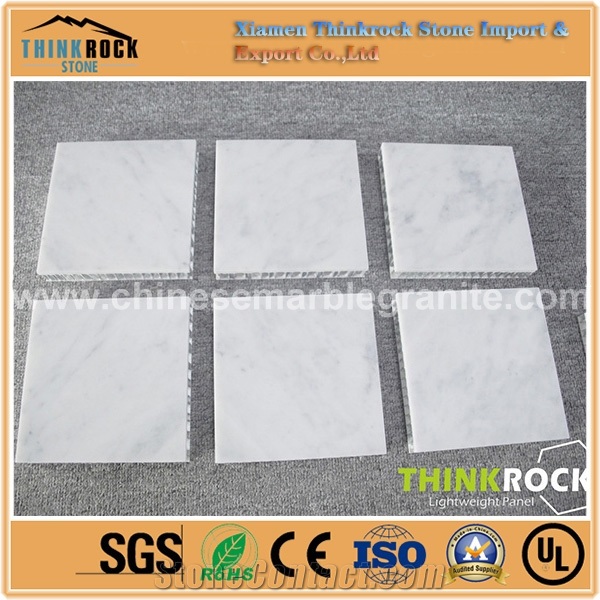 Carrara White Marble Honeycomb Composite Panels for Sale