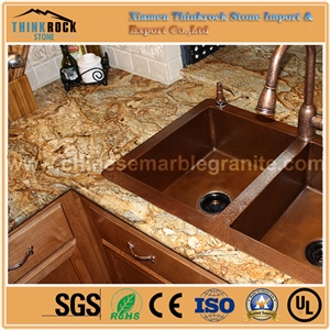 Cost-Effective Golden Persa Yellow Granite Customized Slabs,Sinks,Tops