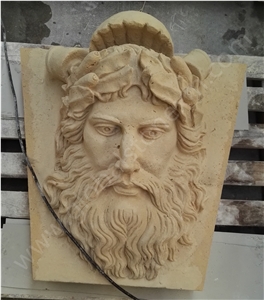 France Beige Limestone Human Buts Sculpture