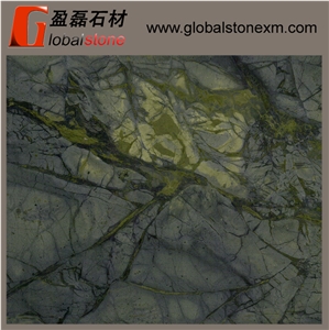 Peacock Green Marble Dream Green Marble Tiles Panel,China Verde Forest Marble Slabs