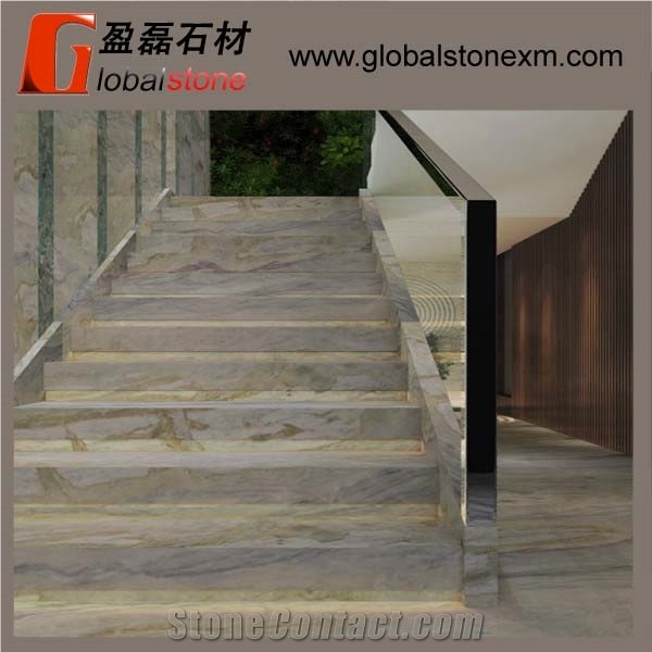Steps Risers Magic Seaweed Steps Green Marble Walling Flooring Tiles