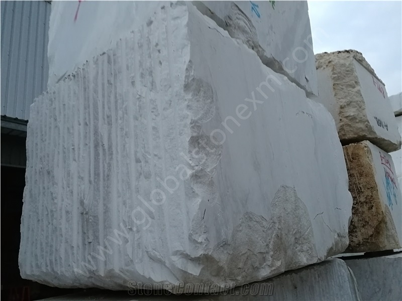 Volakas White Marble Blocks, Greece White Marble Blocks