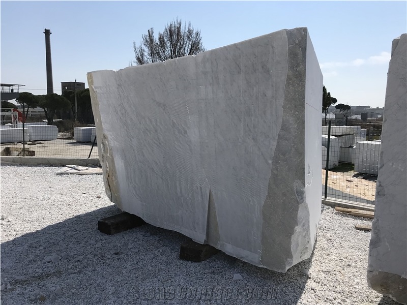 Bianco Carrara C Marble Block, Italy White Marble