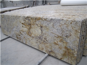 Brazil Golden Crystal Granite Worktops,Giallo Crystal Granite Bar Tops