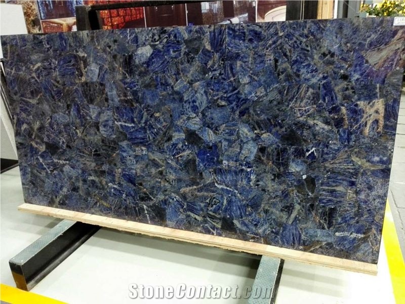 China Blue Agate Semiprecious Stone Slabs & Tiles,Luxury Blue Agate