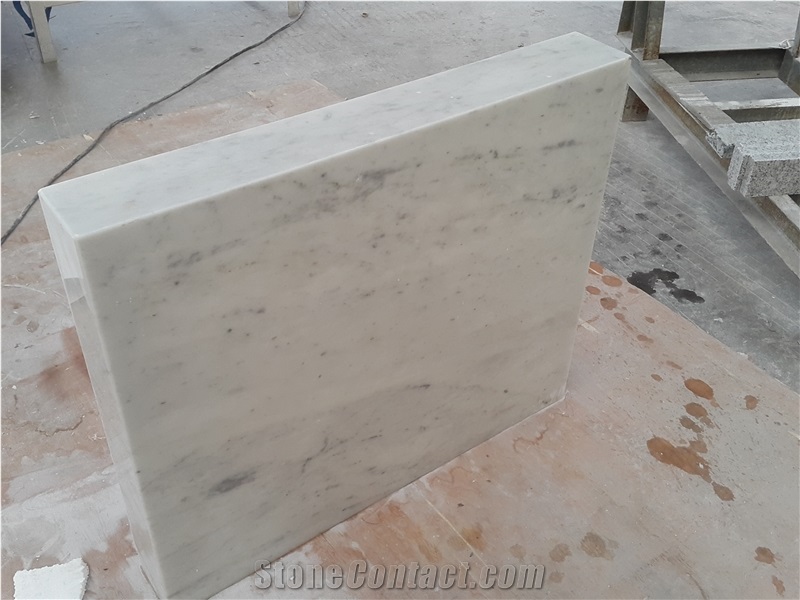 Italian Bianco Carrara White Marble Kitchen Bar Top Box Drawers