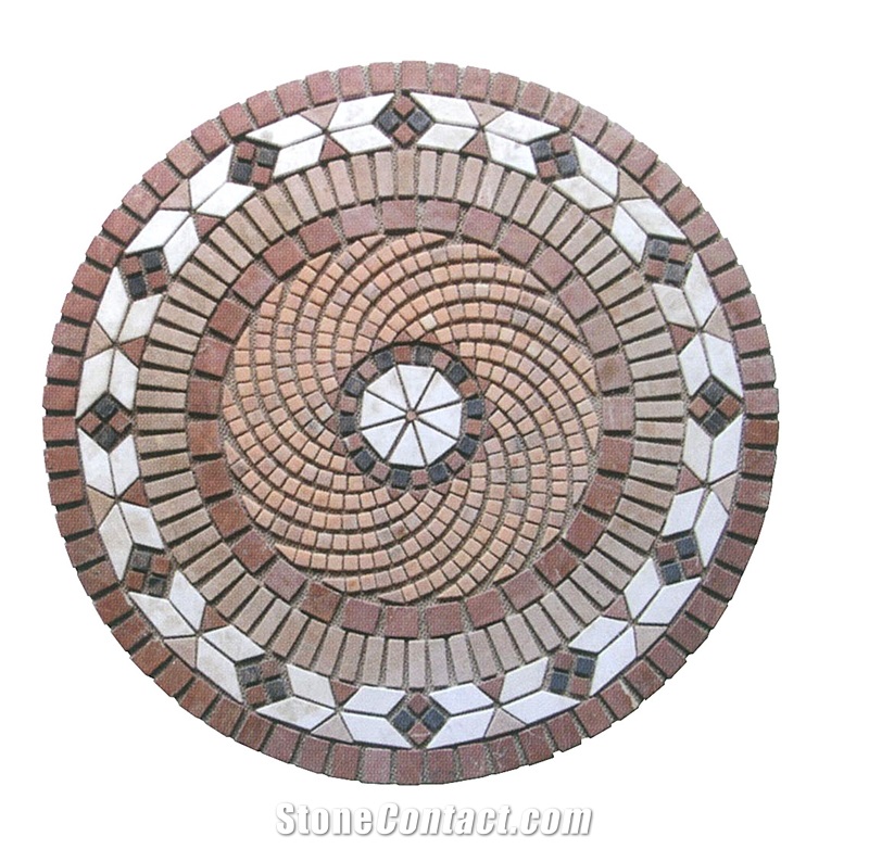 Natural Stone Mosaic Medallions, Waterjet Medallions, Floor Mosaic