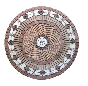 Natural Stone Mosaic Medallions, Waterjet Medallions, Floor Mosaic