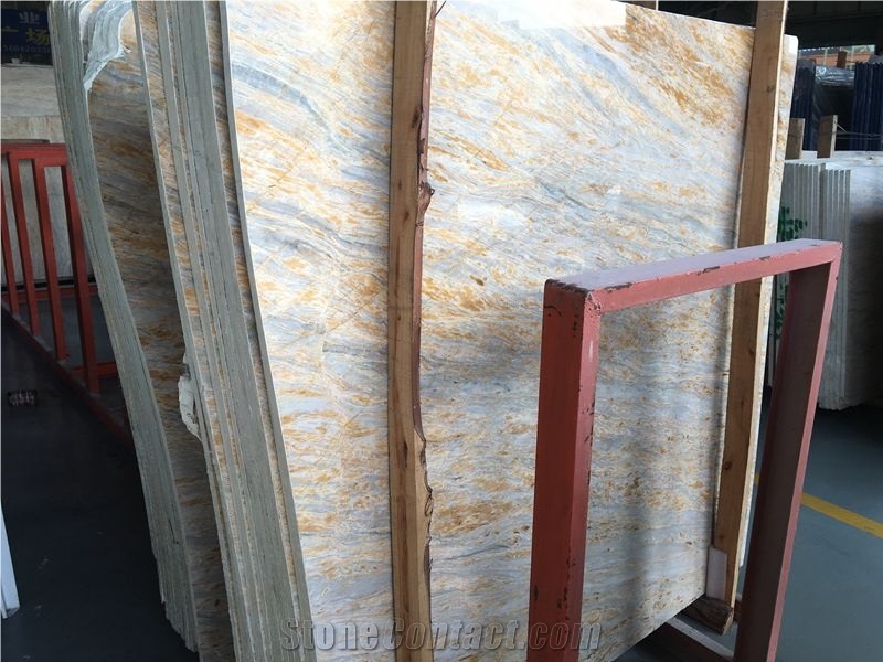 Polished Golden Peacock Marble,Yellow Marble Slabs & Tiles