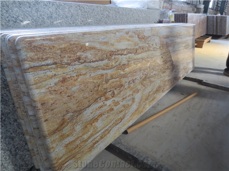 Yellow River Granite Kitchen Countertops,Golden River Granite Bar Top