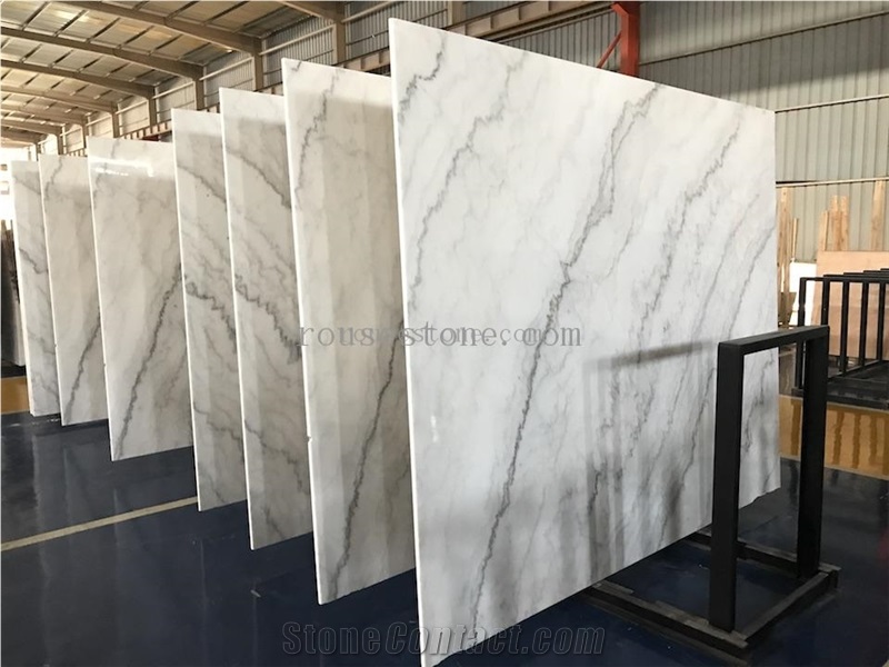 Guangxi White Marble Slab,China Carrara,Ivory Jade,Kwong Sal White