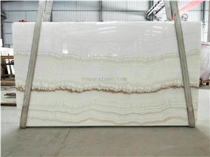 Ivory River White Onyx,Cut to Sizes Slabs&Tiles Polished