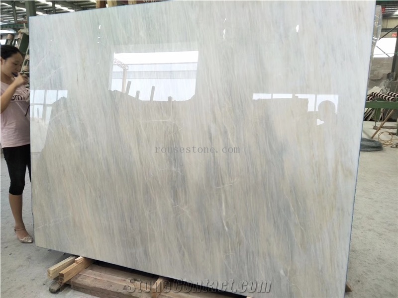 New Eurasian White Wood Marble Slabs&Tiles Polished Cut to Sizes