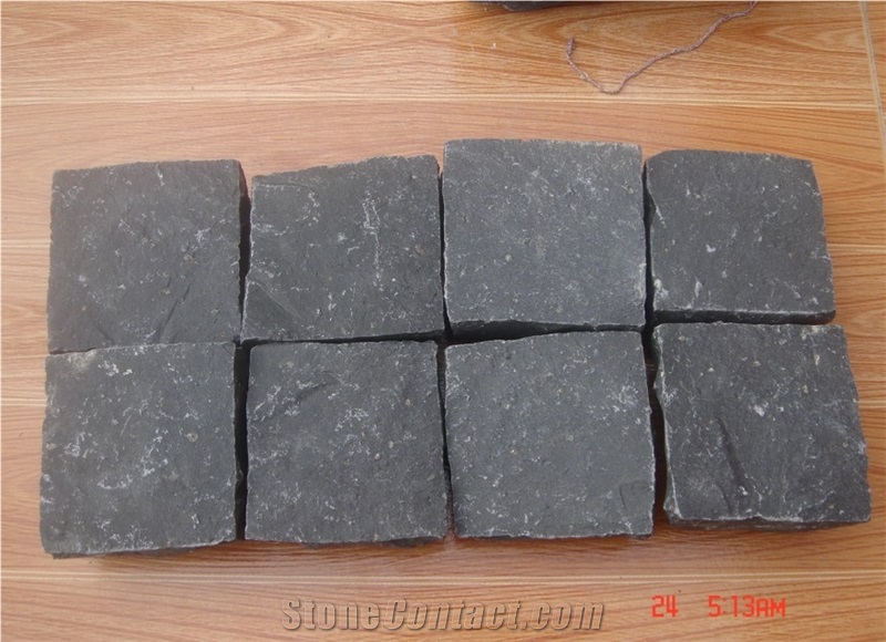 Zhangpu Grey Basalt Black Basalt Bluestone Tumbled Pavers & Cobbles