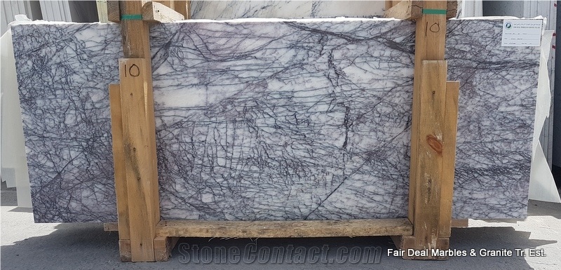 Lilac White 2cm Slabs & Tiles, Milas Lilac Marble Slabs