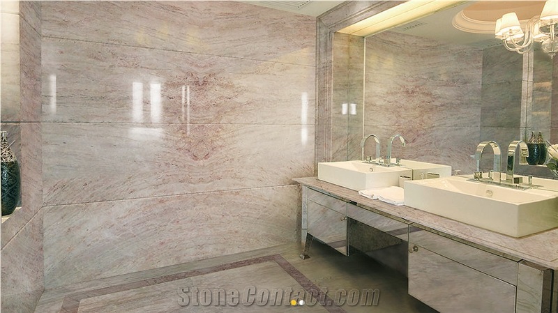 Aris Breccia Marble Bathroom Design