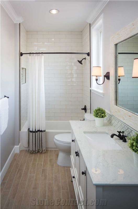 Artificial Stone Bathroom Vanity With, Double Vanity Quartz Countertop