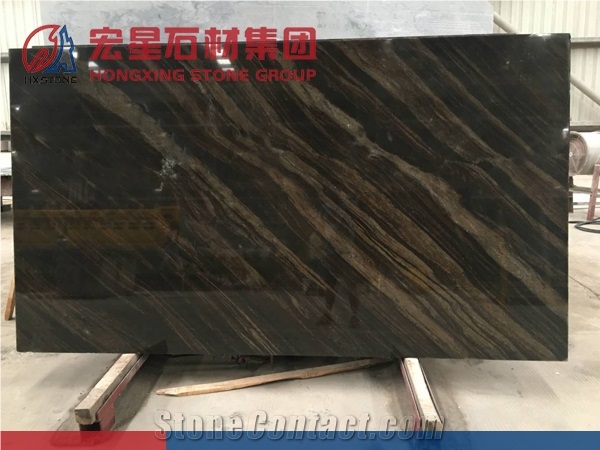 Imported Fantasy Brown Granite Countertop Kitchen Island Top Polished