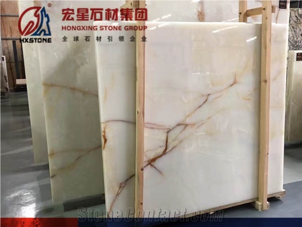 Iran Pure White Onyx Slabs&Tiles Polished Backlit for Wall&Floor