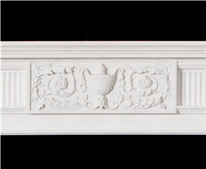 Fangshan White Marble Fireplace