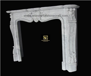 Fireplace Mantel Italian Carrara Marble Stone