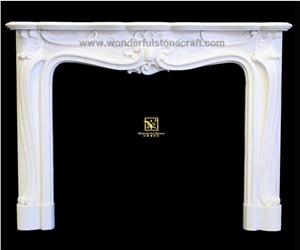 Sichuan White Marble Fireplace Mantel