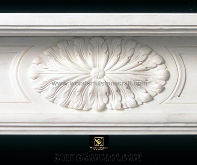 Sichuan White Marble Fireplace Mantel