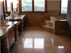 Solid Surface Bath Tops, Marble Floors Bathroom Design