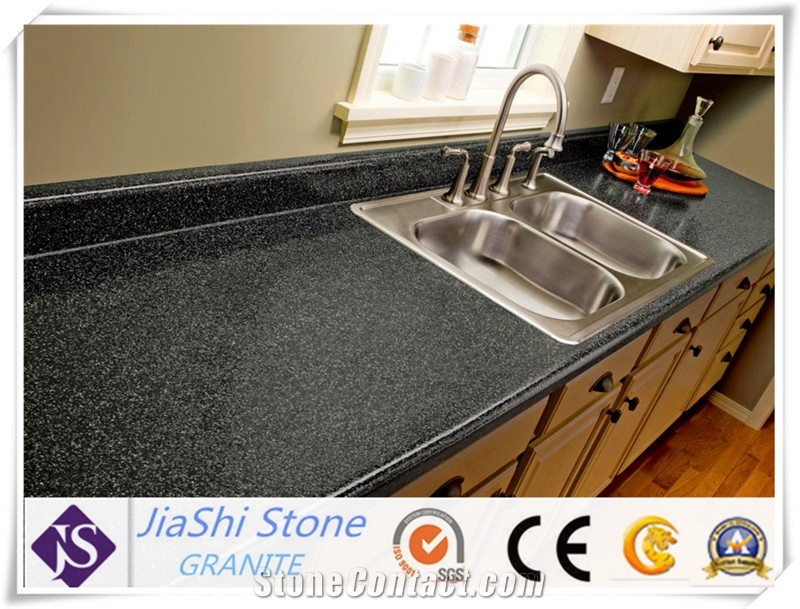 Modern Black Granite Countertop for Kitchen with 1200*600mm*3mm