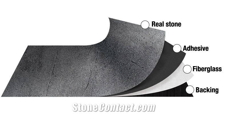 Classic Slate Thin Stone Veneer, Flexible Stone Veneer