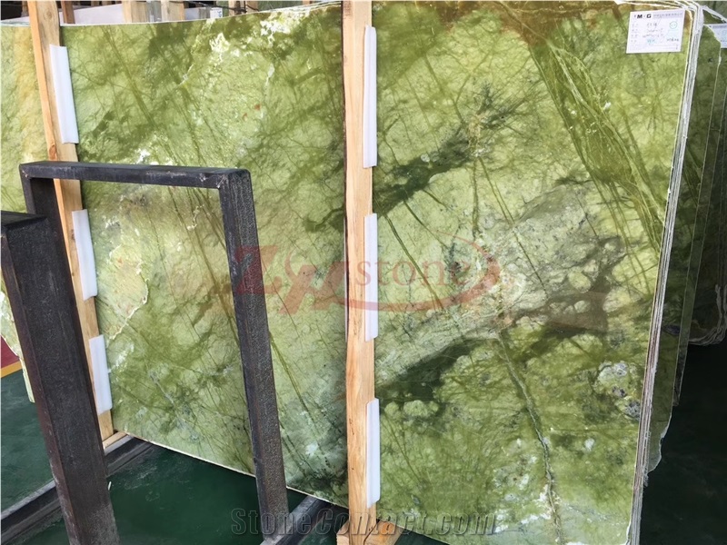 Dandong Green Marble Slabs Tiles Floor Covering