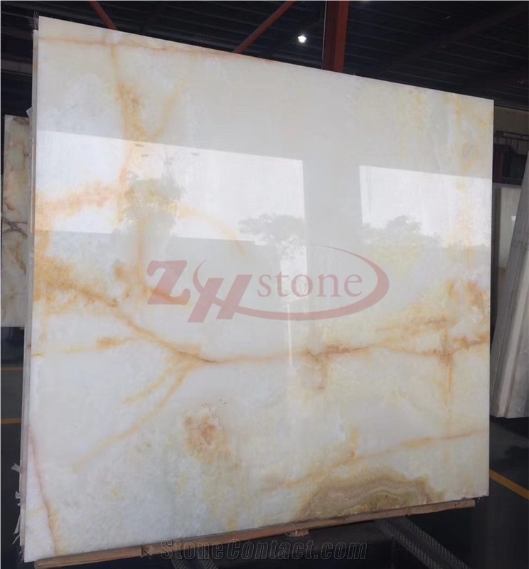 Golden Silk White Jade Marble Slab for Wall Covering,Tiles