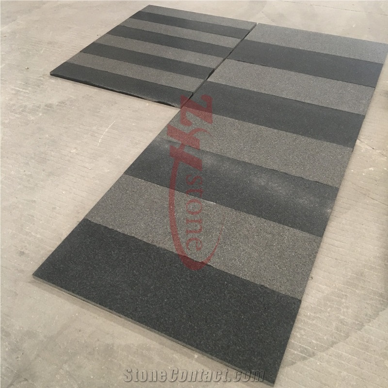Honed Surface Platinum Black Granite for Floor Tile