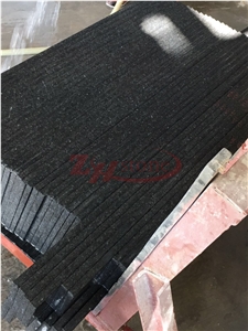 Honed Surface Platinum Black Granite for Floor Tile