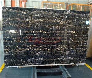 Laminated Panels Nero Portoro Marble Black with Cheap Granite