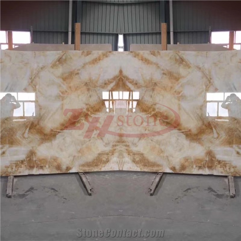 Luxuria Marble Golden Jade White Marble Tile Interior Decoration