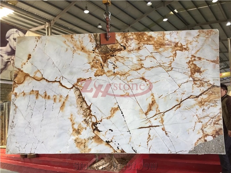 Luxury Roma Imperiale Quartzite Laminated with Glass for Background