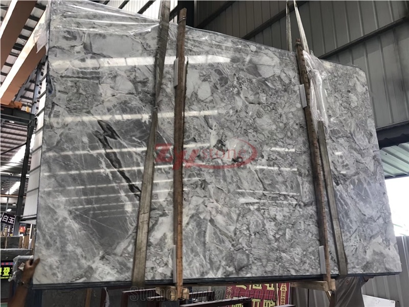Malta Ice Jade Slabs Ice Grey Onyx Slab for Wall Covering