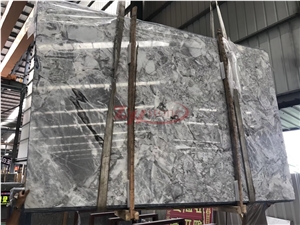 Malta Ice Jade Slabs Ice Grey Onyx Slab for Wall Covering