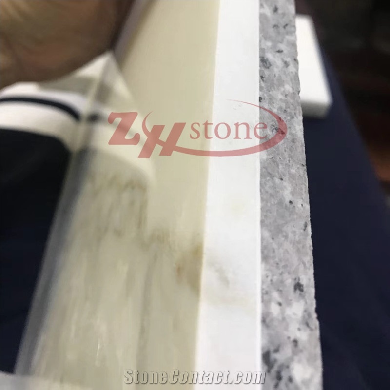 Polished Alpinus Granite Composite Glass Slab White Granite