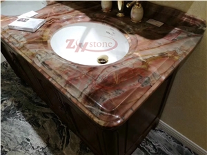 Polished Red Louis Agate Bath Tops
