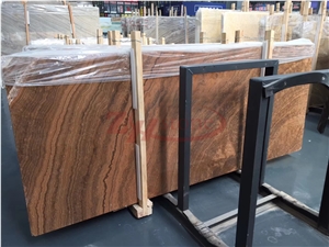 Red Wood Grain Onyx Slabs for Wall Tiles